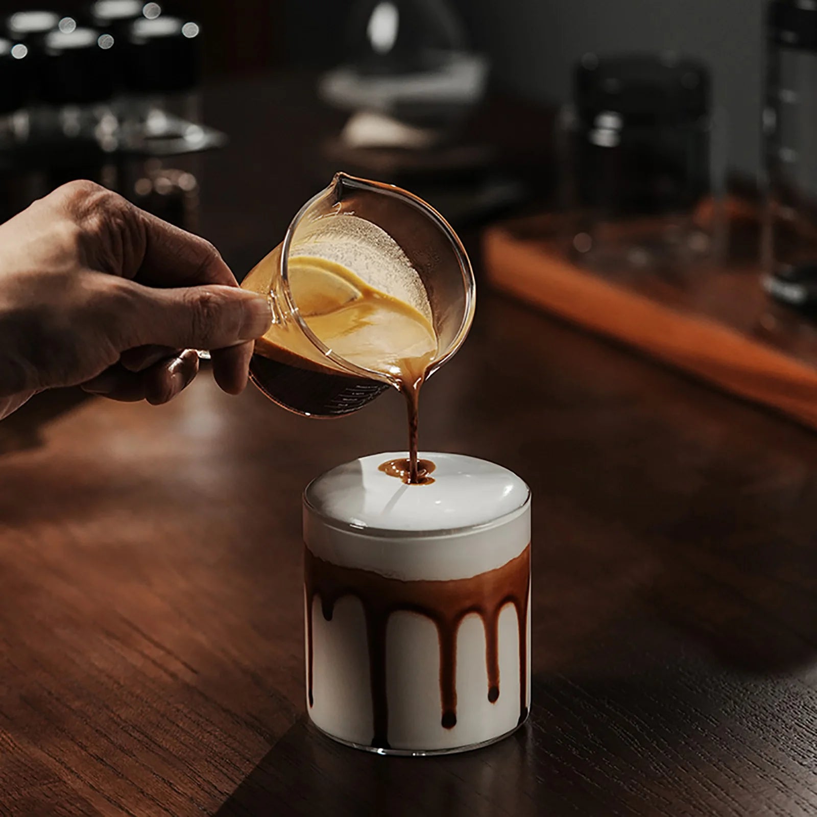 MHW-3BOMBER Glass Measuring Cup Double Spout 120ml