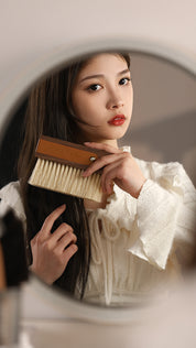 MHW-3BOMBER Line Leather sheath brush 145mm*94mm (walnut + horse hair)