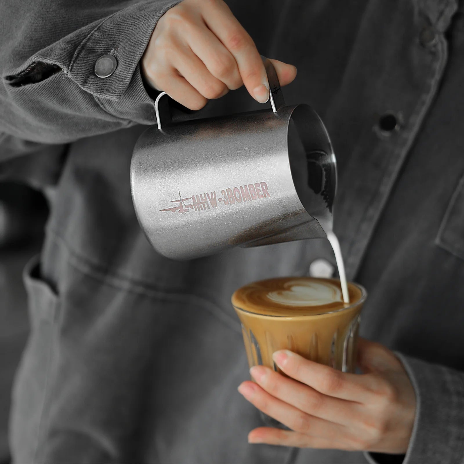 MHW-3BOMBER Milk Pitcher 3.0 Silver Spot