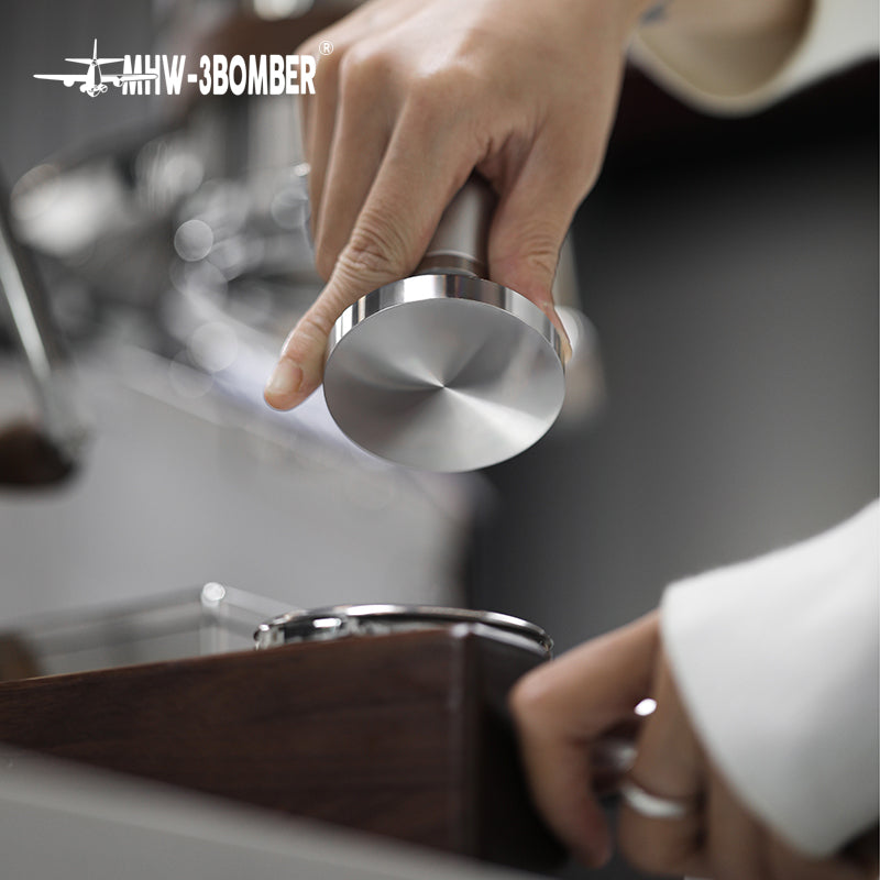 MHW-3BOMBER Knight Series Tamper 58.35mm - Starlight Silver-flat