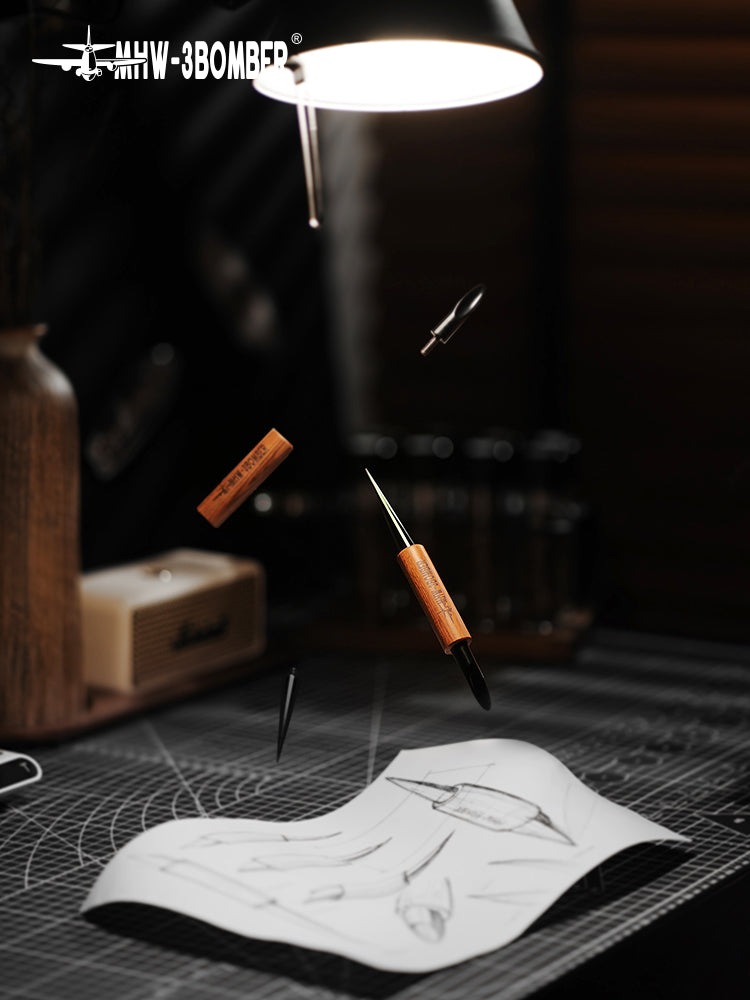 MHW-3BOMBER Coffee Art Needle 152mm (Black & Red Rosewood)