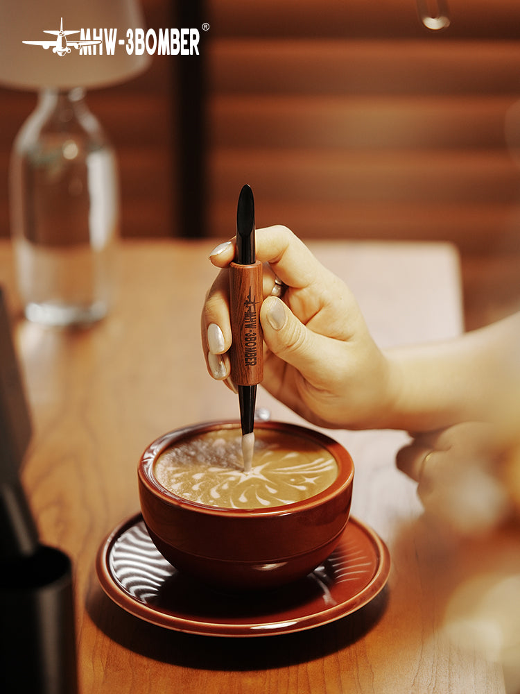 MHW-3BOMBER Coffee Art Needle 152mm (Black & Red Rosewood)