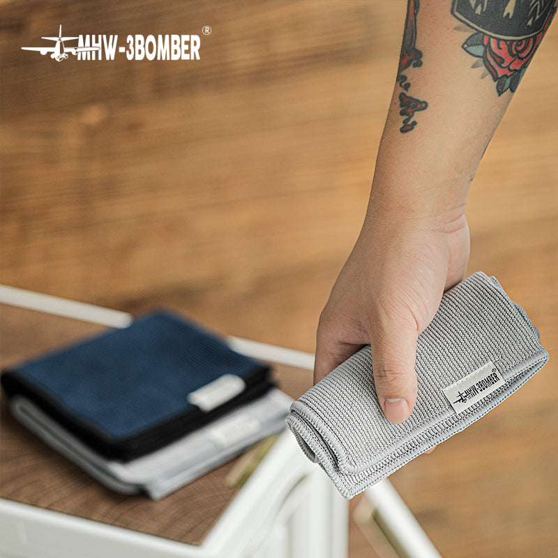 MHW-3BOMBER Four Towels Set 2 grey + 2 dark blue