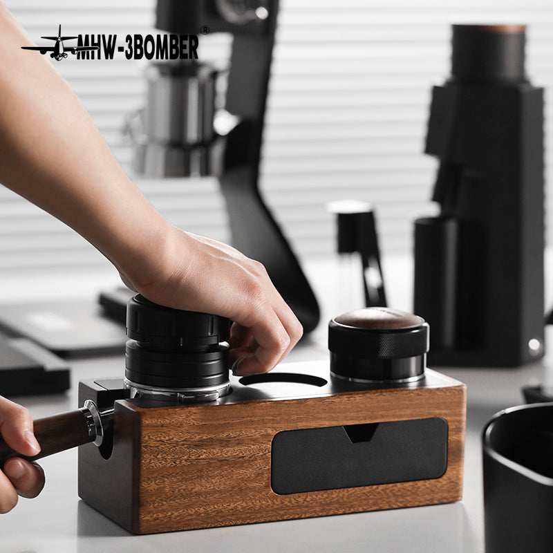 MHW-3BOMBER Wood Portafilter Holder 51-58mm universal