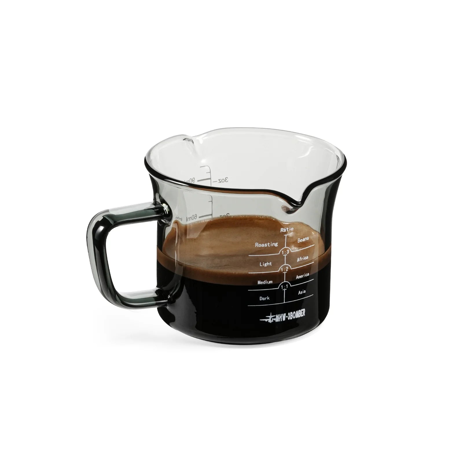 MHW-3BOMBER Glass Measuring - Double Spout - 120ml